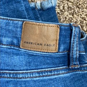 american eagle high rise ripped jeans